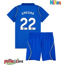 Camiseta Chelsea Emmanuel Emegha #22 Primera Equipación para niños 2026-27 manga corta (+ pantalones cortos)